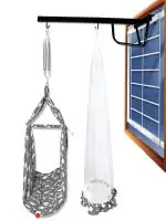 VParents Sunny Baby Swing Cradle with Mosquito net Spring and Metal Window Cradle Hanger (Grey)