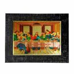 Hawai Jesus Christ Last Supper Gold Plated Wall hanging Photo frame for Worship Use SFDI144BLKFRM