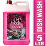 BLISS & BLUSH Dishwash Liquid 5 Liter Pink Removes tough grease, 100% Plant-Based, Child and Pet Utensil friendly