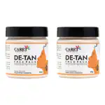 Caret Organic De-Tan Face Pack - No Harsh Cemical (100g)- Pack 2