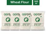 Goshudh Whole Wheat Flour 4 kg (1Kg X 4 Pack)