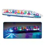 KTRS Enterprise Transparent Train Engine Universal Walking Gear Train Engine Colorful Lights Musical Toys, 3D Colourfull Lights Gear Transparent Train Toy for 2-5 Year Kids Sound Toys (Gear Train)