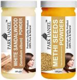 Park Daniel Premium White Sandalwood Powder And Methi Powder, 100 G Each (Combo Of 2) |Hair Care|Dandruff Control hair Powder|Healthy Strong Hair Mask
