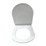 HARDSTONE Toilet Seat Cover & Rectangle Toilet Seat Cover (44 cm x 34 cm)& Soft Close Seat Cover & Square Shape Toilet Seat Cover & Glossy Finish White Colour & With Installation Kit