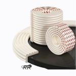 Kids Station Made in India W- Shaped Baby Proofing 0.8cm Thick, 8cm Wide Edge Protector, Flat Rubber Edge for Sharp Furniture Edges and Corners, Baby Safety Product (2mts, W- Shape, Off- White)