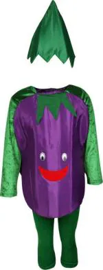 FANCY DRESSESWALE Brinjal Costume For Fancy Dress Compitition Kids Costume Wear (6 - 7 Years)