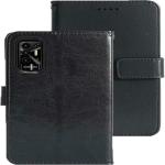 Tingtong Premium Leather Back Cover for Tecno Pova 2 Wallet Case Flip Cover | Pockets & Built in Stand | Designer Finish | Magnet Closure | (Black)