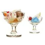GRETZOMALL Glass Dessert Bowl Disposable Mini Serving Bowls for Parties, Weddings, and Events (PACK OF 2)
