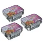 Freshee 30pcs Aluminium Silver Foil Disposable Container Pack of 3 x 10 Each 250ml with Lid For Food Storage, Baking, Roasting, Freezing, Parcel Oven Safe