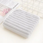 LINEAR Microfiber Bath Towel/Large Size Bath Towel/Towels for Bath/Towel for Men, Women 300 GSM (70 * 140 cms) (Grey)