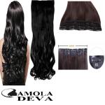 CAMOLA DEVA 5 clip best Quality Black Wavy hair extension