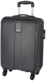 Safari Thorium 55 Cms Small Cabin Polycarbonate (Pc) Hard Sided 4 Wheels 360 Degree Wheeling System Luggage/Speed_Wheel Suitcase/Trolley Bag (Black)