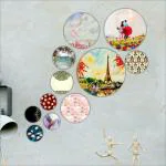 SAF Wooden Round Pack of 11 (Multicolor-5) SANFRO-15