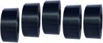 AT Plastic Curling Black Ribbon (Width : 1 inch, Length : 10 mtr) (Pack of 5 - Black)