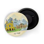 Dhcrafts Yellow Metal Chile Printed Fridge Magnet, 5.8 Cm