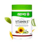 OZiva Plant Based Vitamin E (Natural Vitamin E with Sunflower, Aloe Vera & Argan Oils) for Glowing Skin & Strong Hair, Certified Clean by US CLP & Certified Vegan, 30 Capsules