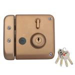 Godrej Locks Rim Lock I Tribolt XL+ I 2C Deadbolt I Mate Rose Gold Finish I for Inside/Outside Opening Door & Left/Right Handed Doors I 4 Keys I 5 Year Warranty I Manual Locking I Free Installation*