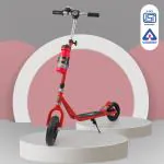 Dash Power Ranger 2 Wheel Scooter for Kids with Sipper, Bell, Stand and Adjustable Height Upto 12 Years Kids (Capacity 60 kg, Red)