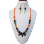 JAYA VISION ENTERPRISES Glass Beads with Metal Small Pendants Necklace