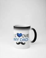 AKP Sublimation I Love My Dad Multicolor Ceramic Magic Mug 325 ml