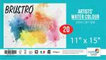 Brustro Artists Watercolour Paper, 25% Cotton, 300 GSM, Cold Pressed, Size - 11