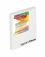Variety Canvas 10 Oz White Pre Stretched Canvas Board with Wooden Frame 12 x 14 inch