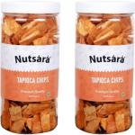 NUTSARA Kerala Spicy Homemade Tapioca Chips , Ready to Eat Kappa Snacks 500 gm Chips (2 x 250 g)