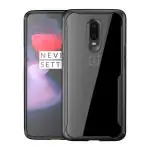 Rakulo Back Cover for OnePlus 7, Eagle Case Hard PC Back Transparent Shock Proof Rubberized Case (Black)