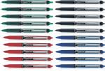 Pilot Hi-Tecpoint V7 RT Fine Point Liquid Ink Pen | Tip Size - 0.7MM | Retractable and Refillable | Dimpled Rubber Grip with Unique Dimple Tip Technology | Ink Colour - 5 Blue, 5 Black, 5 Red and 5 Green | Pack of 20