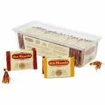 Cycle Pure Om Shanthi Haldi Kumkum Return Gifts (100 pcs) | Pasupu Kumkuma Return Gifts Set | For Wedding, Religious Ceremonies & Pooja Occasions | Tambula Pouch Kumkum & Turmeric | Pack of 2, 50 each