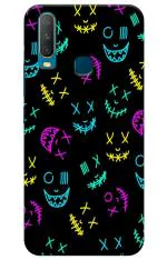 MobiEra Vivo Y15 Multicolor Glow Marshmellow Design Plastic Hard Case Cover