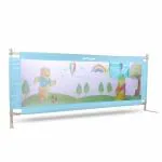 Bumtum Baby Bed Rail Guard, 180x72Cm, Bed Rails For Baby & Toddler Safety, Portable Baby Bed Fence, Adjustable, Single Side Baby Bed Rail (Pooh Print Blue)