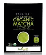 FARGANIC Japanese JAS and USDA Certified Ceremonial Grade Tori Organic Matcha Green Tea Powder (30 g)