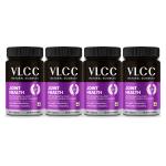 VLCC Natural Sciences Joint Health With Glucosamina, MSM Chondriotin, Hadjod & Boswellia to Improve Bone Strenght, Flexibility, Lubrication & Mobility 60 Tablets (Pack of 4)
