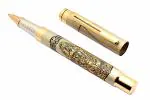 Ledos Blue Lord Tirupati Balaji Engraved Roller Ball Pen Trims with Refill