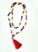 Vridaann Mormukut Men and Women Stone Navratna Mala Necklace