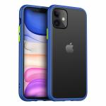 TRIFTY Apple iPhone 12 Mini Blue Polycarbonate Smoke Translucent Shock Proof Smooth Rubberized Matte Hard Case Cover