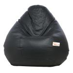 Sattva Classic Grey Leatherette XXXL Bean Bag Cover 29 inch x 29 inch x 44 inch