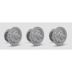 Plantex Horse Face Cabinet Drawer Knob Handle/Kitchen Cabinet Knobs/Knobs for Cabinets and Drawer/Round Drawer Pulls and Knobs- Pack of 3 Pieces (Silver)
