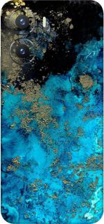 Coverooz Vivo T2X 5G Premium Vinyl Mobile Skin (Multicolor Blue Aqua)