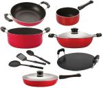 Nirlon 9 pcs of Non-stick Aluminium Kitchen Cookware Set