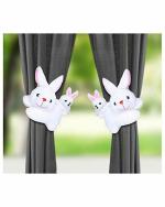 Tickles Plush Mother Rabbit with Baby Curtain Tie Backs Holder Clip 28 cm (Pack of 2)