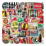 iDream Self-Adhesive Vintage Cola Bottle Theme Sticker Laptop Helmet Waterproof Sticker (Set of 50)