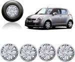 Enexoya Silver Maruti Swift 2011 Unbreakable Press Type Fitting Wheel Cover (14 inch) pack of 4