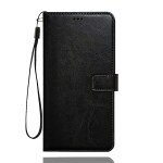 Trounce Vintage Leather Flip Wallet Case With Card Holder | Magentic Closure For Samsung Galaxy A10 | Mobile Case| Back Cover - Black