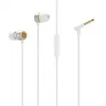 Portronics Conch 10, White Wired Earphone Power Audio, Built-In Mic, Tangle Resistant (POR-1418)