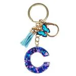 CRAFTSTUDIO Resin Alphabet Initial C letter keychain for Boys & Girls