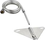 BathonixCossimo Silver Stainless Steel Toilet Bidet - Spread Fit Installation Type