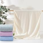 The Better Home Beige Solid Polyester Bath Towel For Men And Women