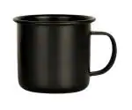 intara Military Mugs - Black Enamel Non-Insulated Metal 375 ml